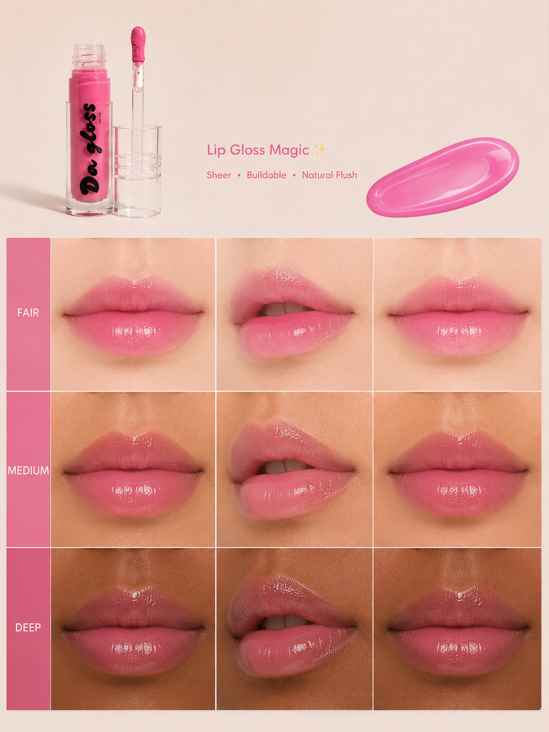 Rosy glow  lipgloss