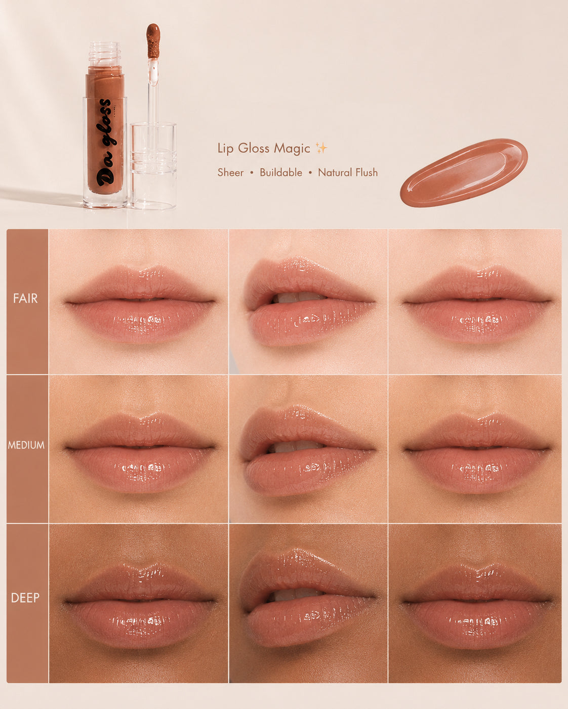 Soft mocha lipgloss